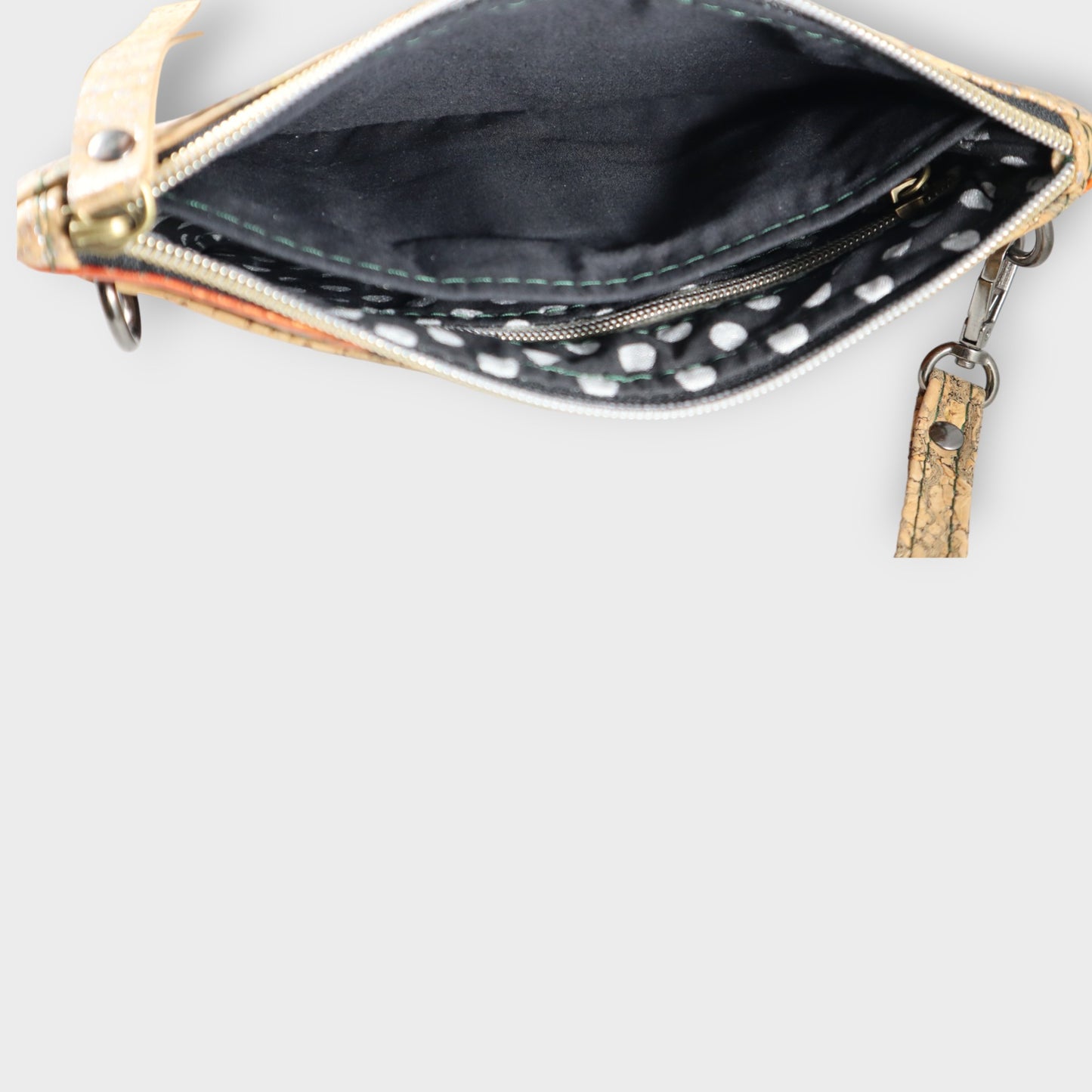 Handmade clutch wristlet crossbody purse Spanish cork