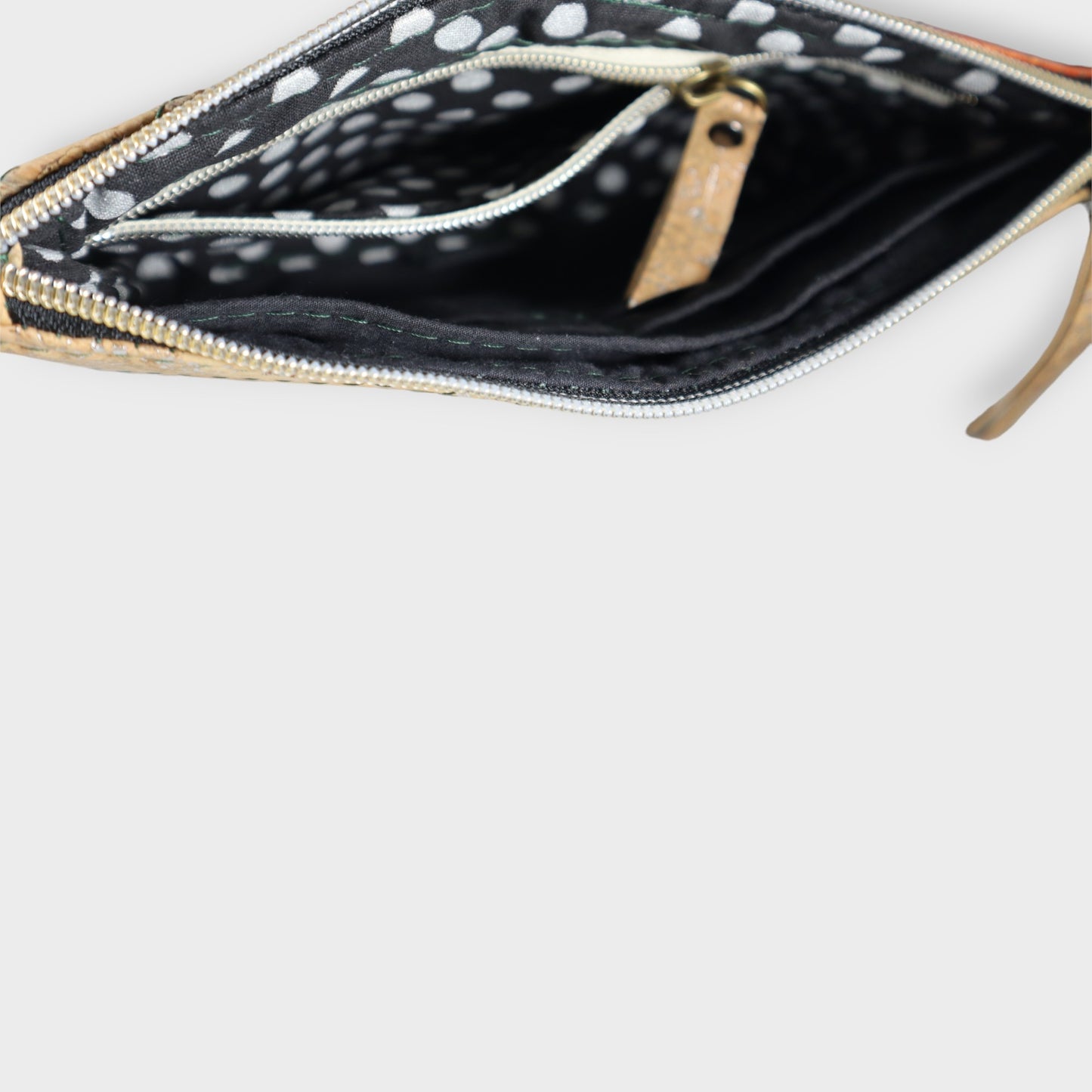 Handmade clutch wristlet crossbody purse Spanish cork