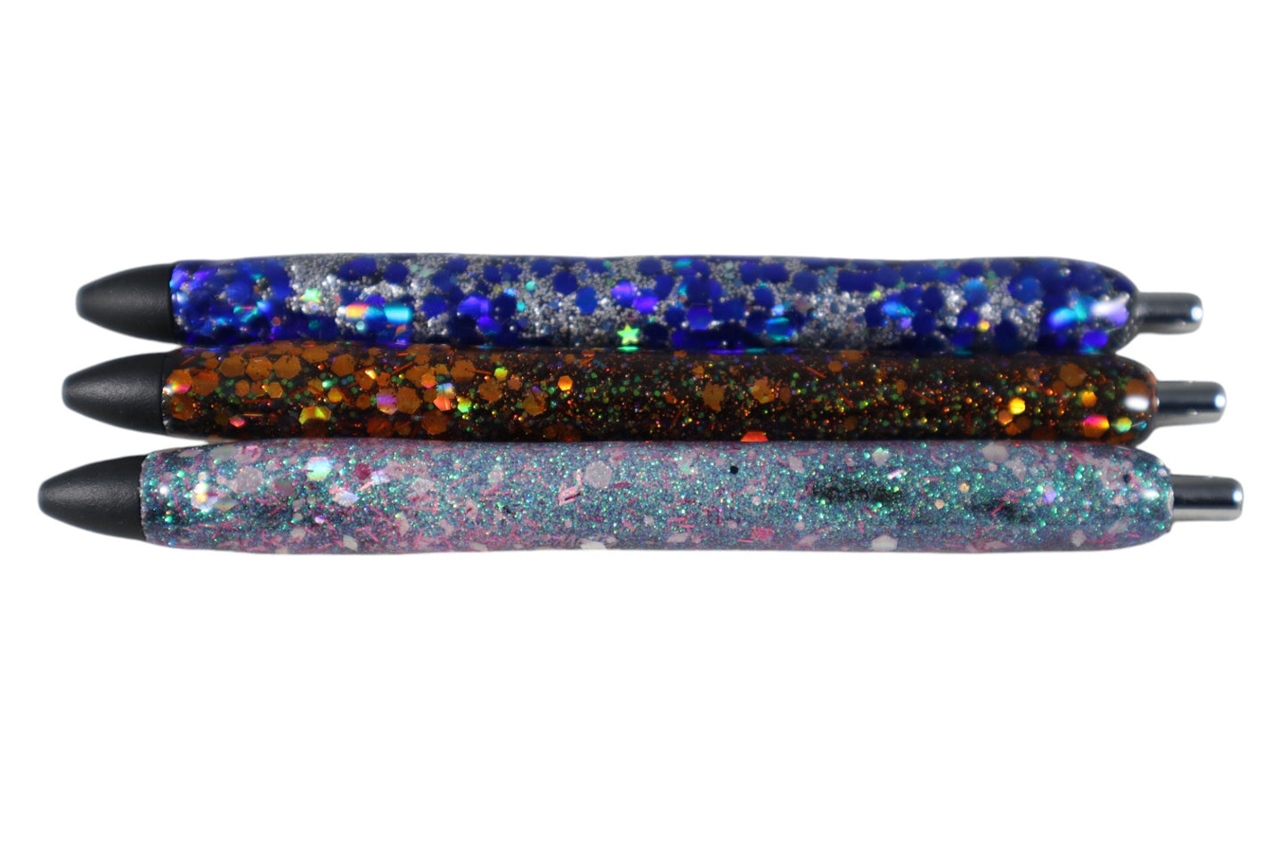 Glitter and epoxy pen REFILLABLE "Outside smiles Inside screams"