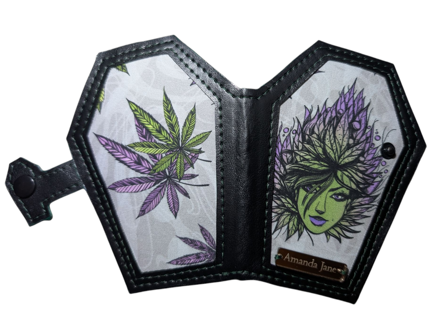 Coffin coin wallet adult leaves lady
