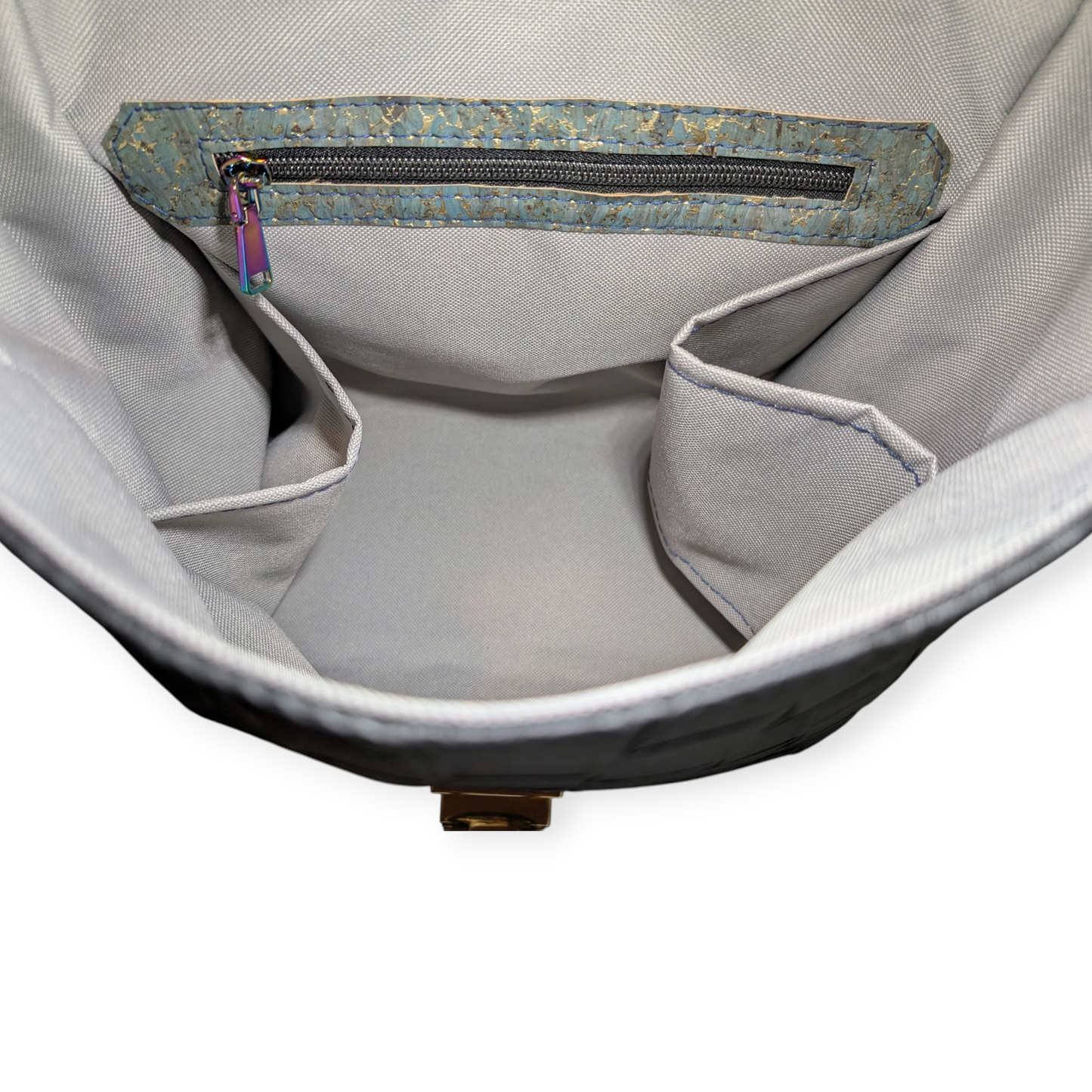 Handcrafted purse backpack Van Gogh collage