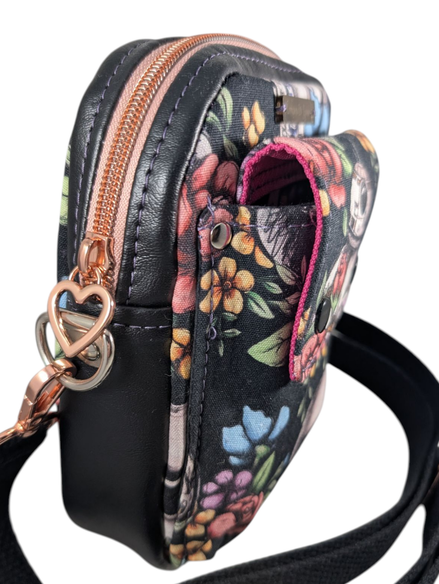 Handcrafted purse crossbody bag essentials art movie guy