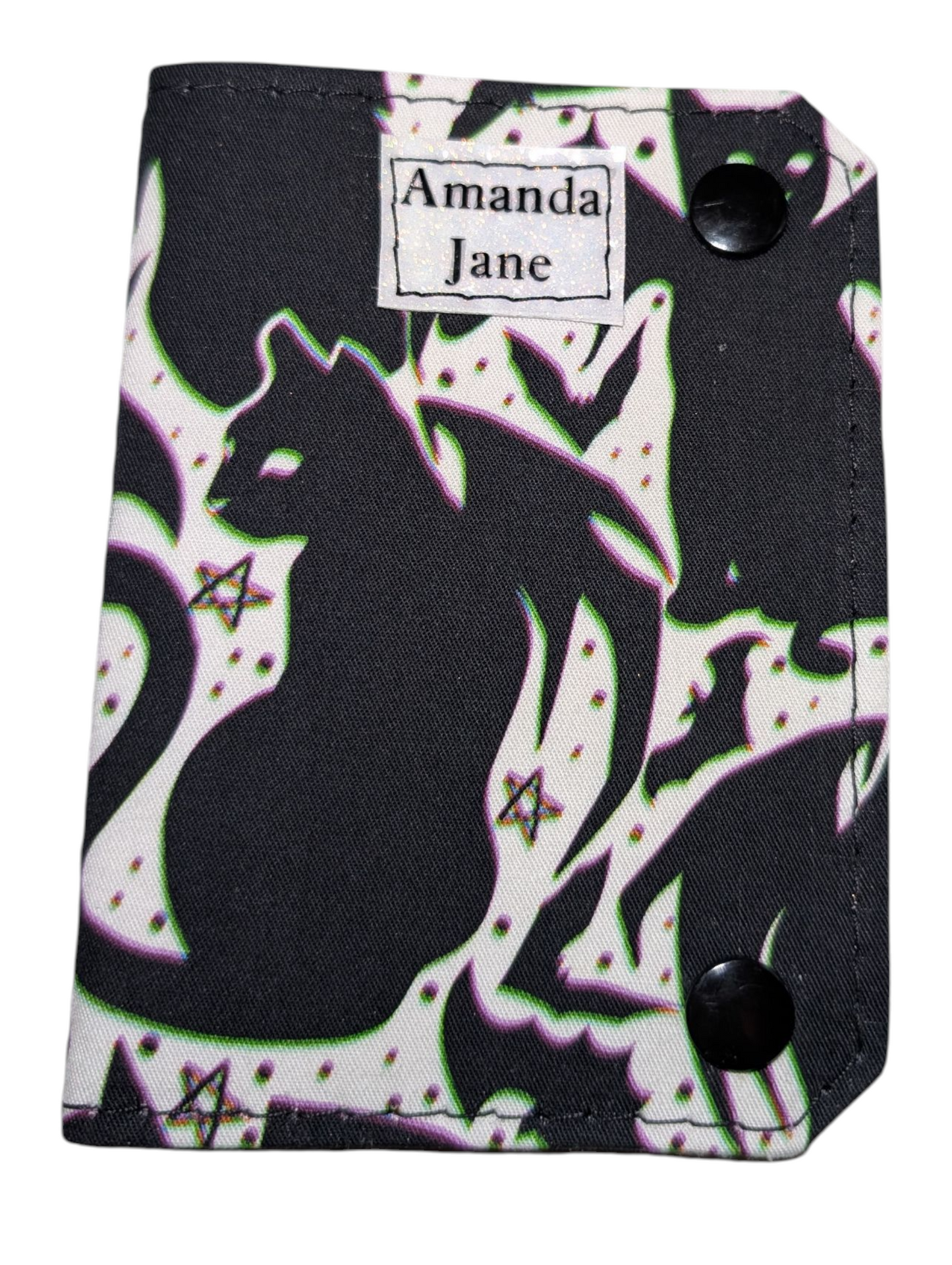 Handcrafted coin small wallet 3D bat cats