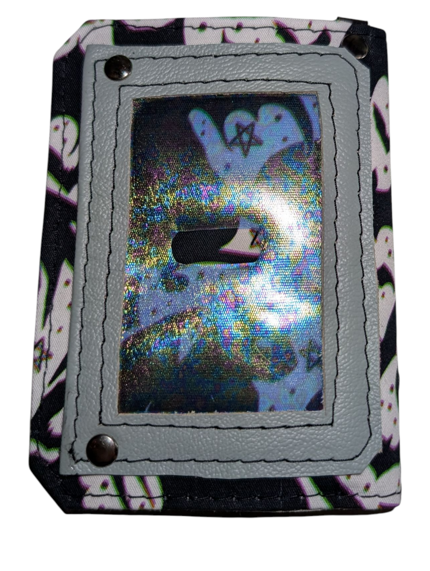 Handcrafted coin small wallet 3D bat cats