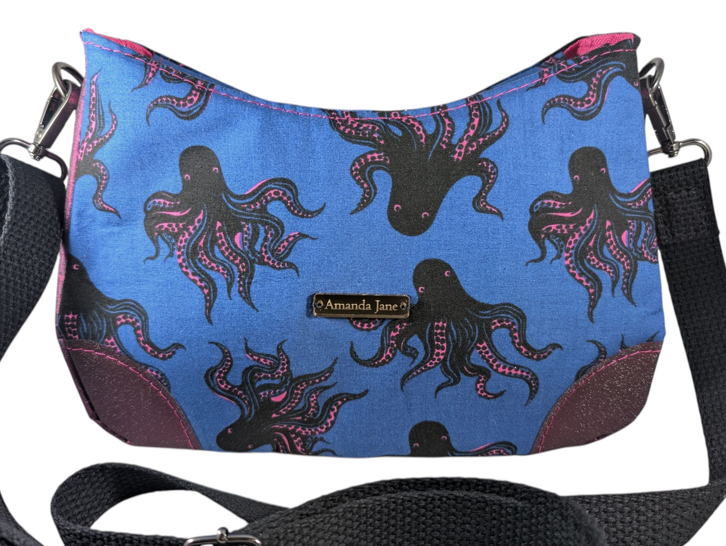 Handcrafted purse crossbody octopus