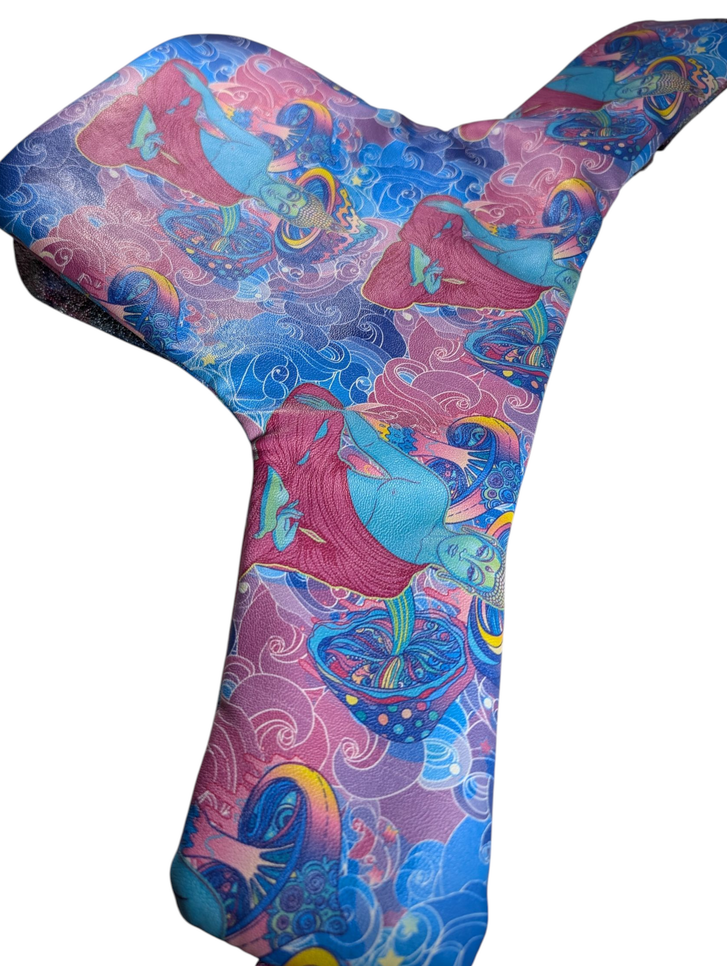 Handcrafted festival hip belt neon buddha