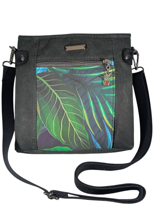Handcrafted bag purse handbag bag garden leaves tropical
