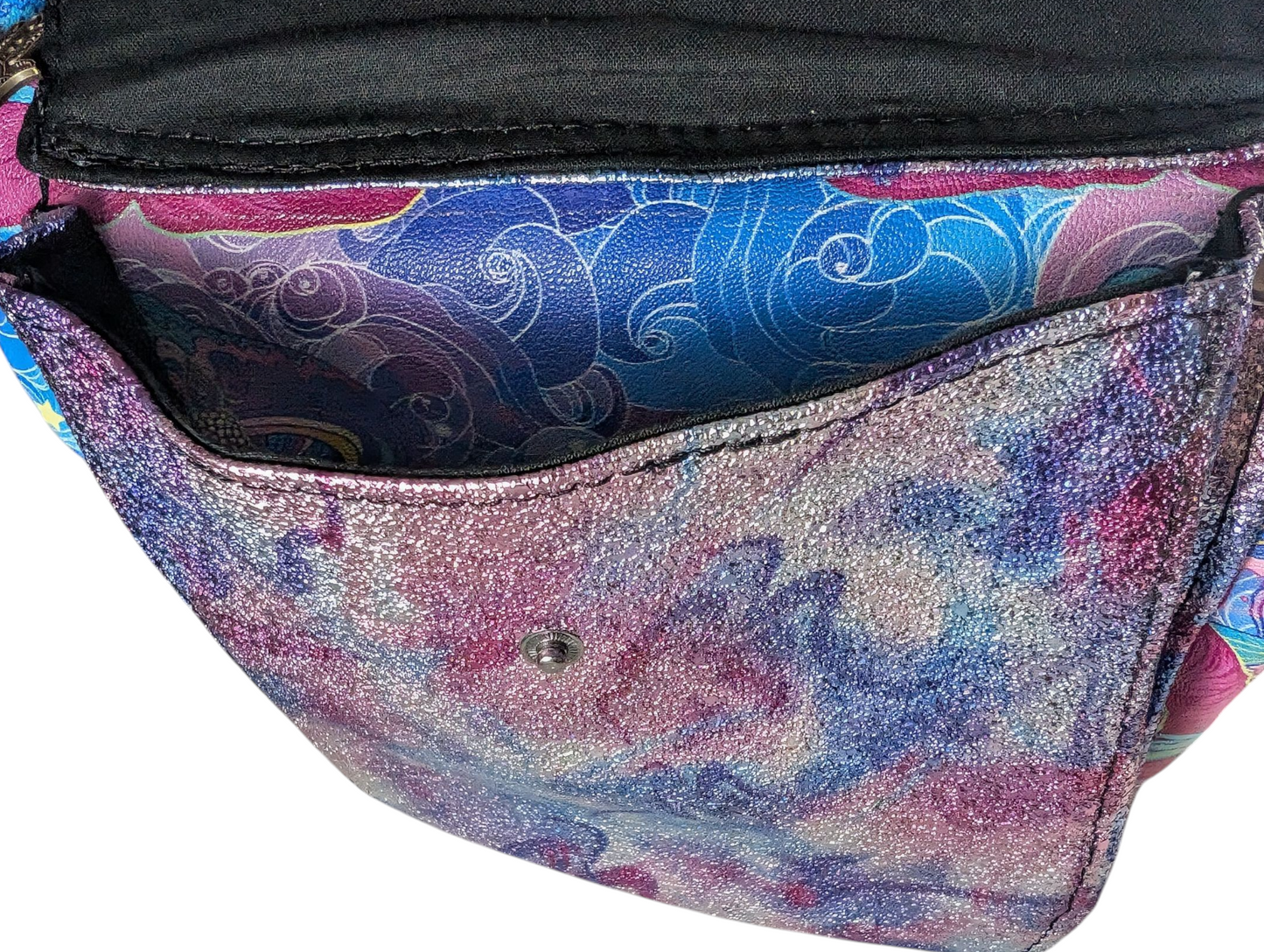 Handcrafted festival hip belt neon buddha