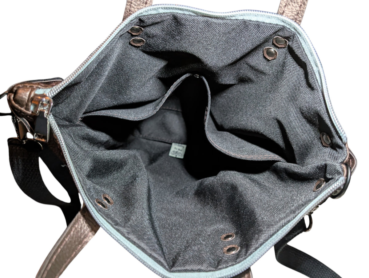 Handcrafted bag purse handbag crossbody Luna moth, mushrooms