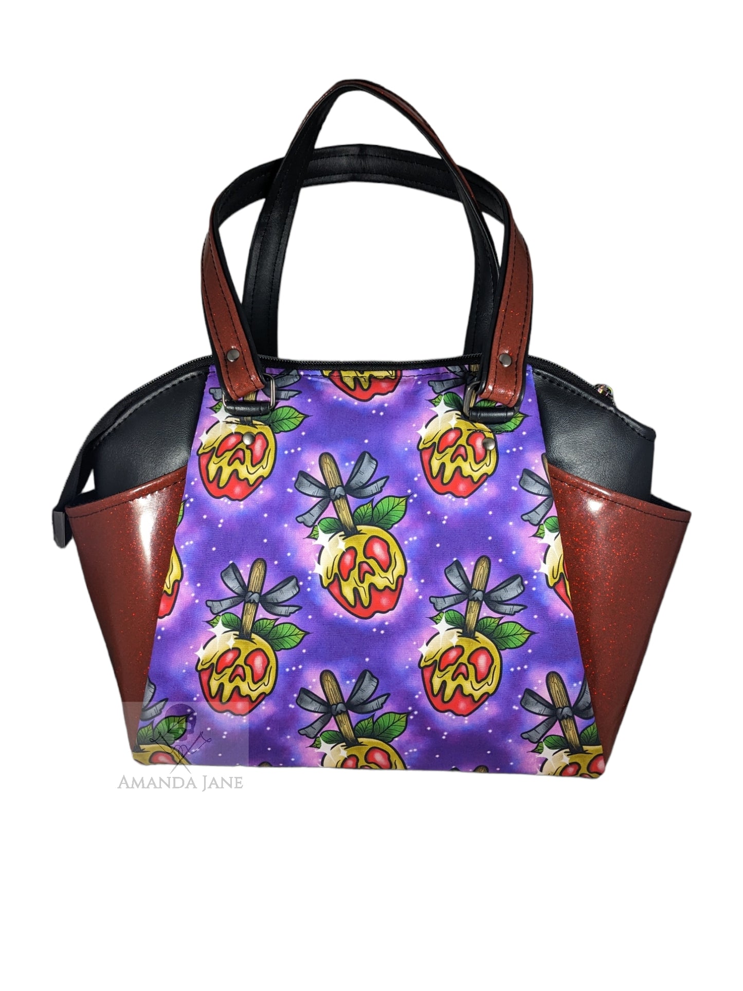 Handcrafted purse bag handbag poison apple