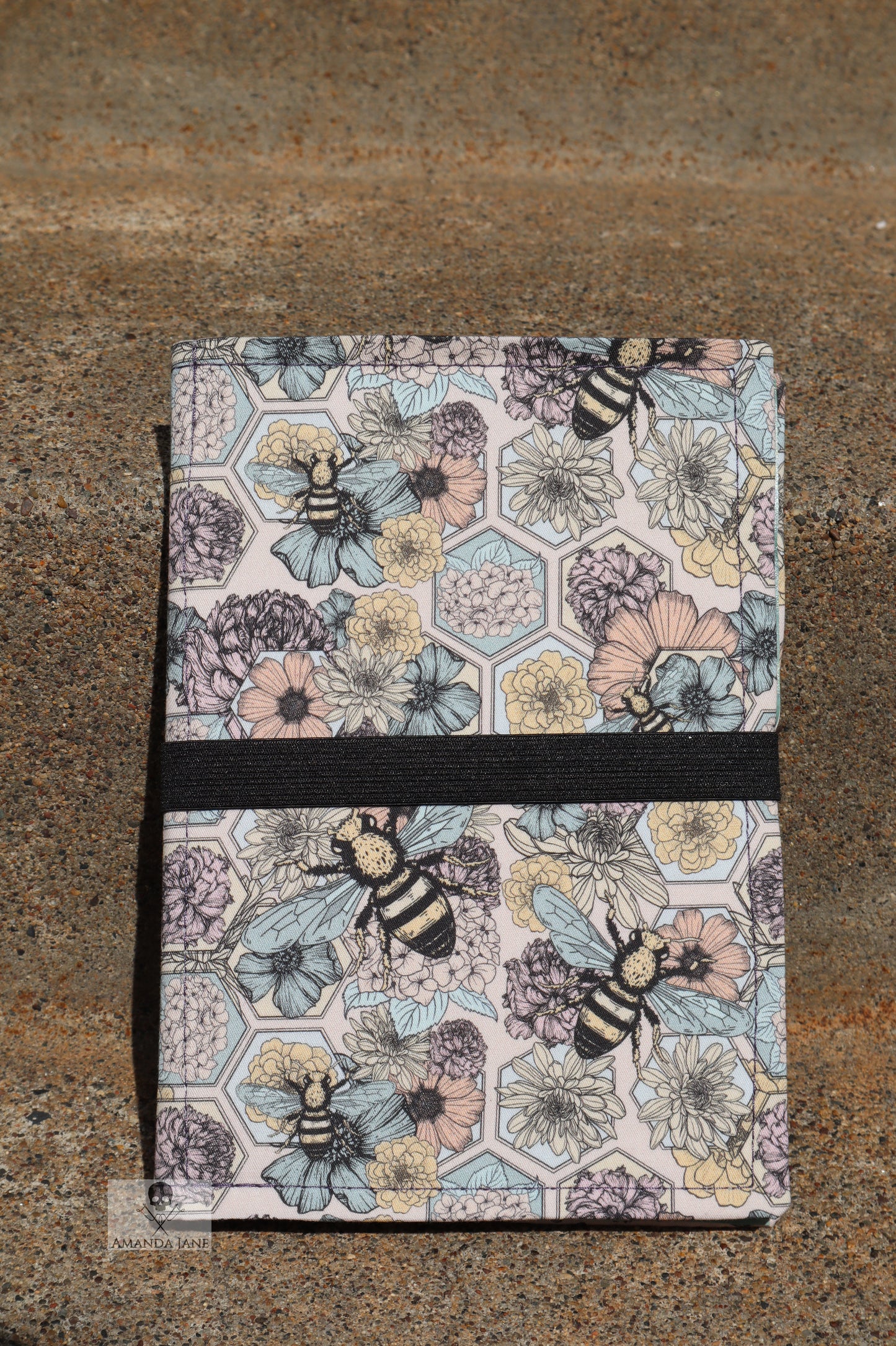 Handcrafted notebook holder bees