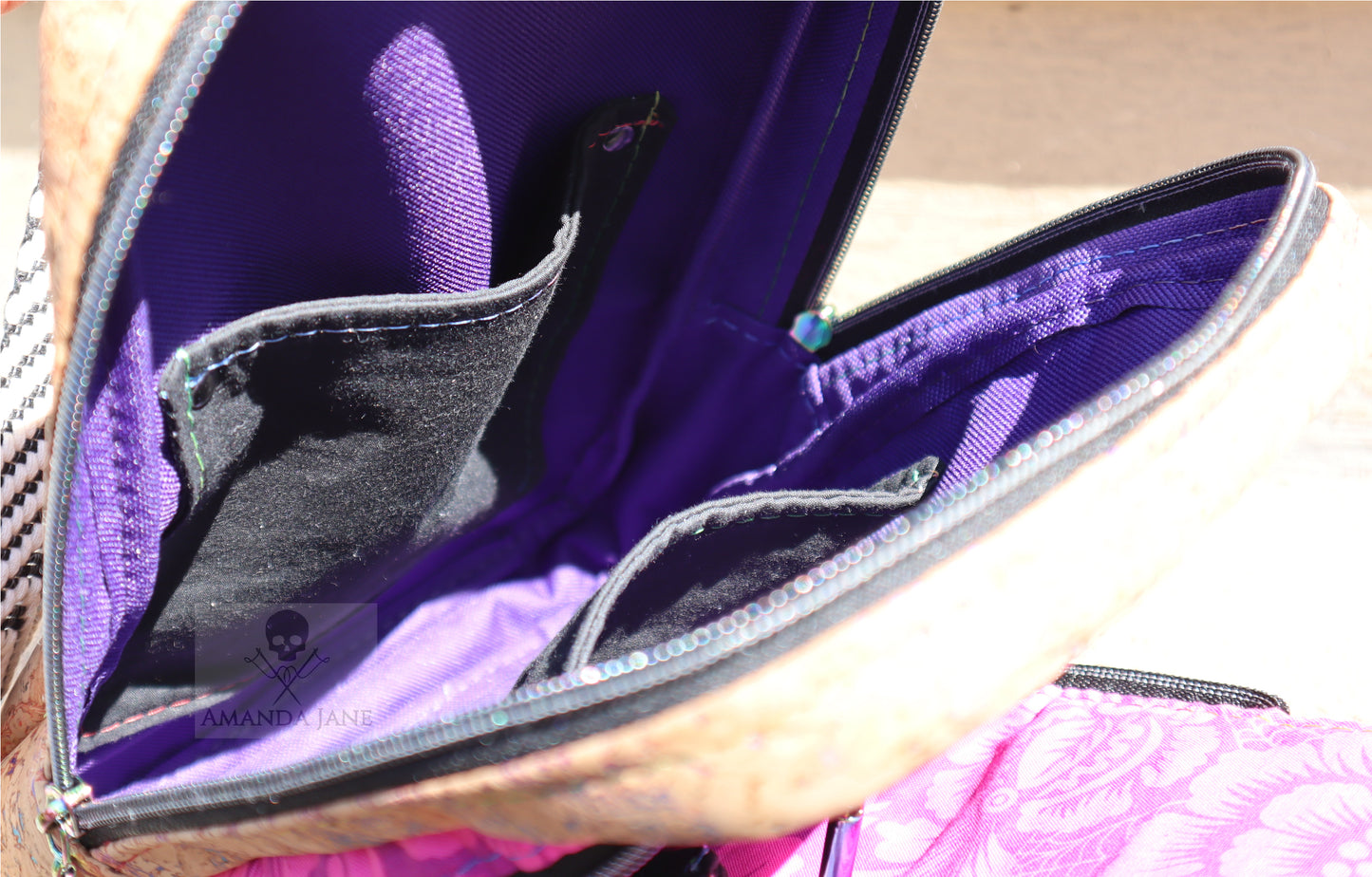 Handcrafted purse backpack shoulder sling Tula Pink