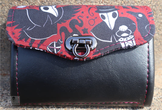 Handcrafted coin small wallet plague doctor