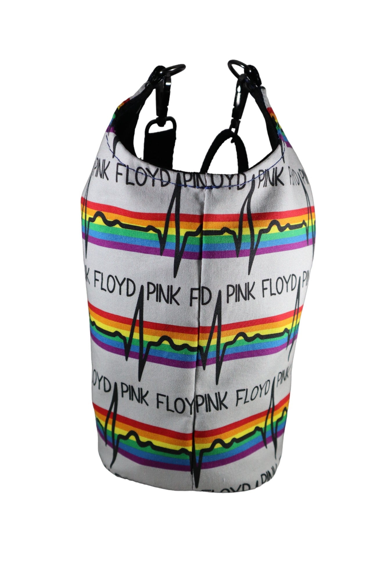 Handcrafted water bottle holder with card slots Pink Floyd