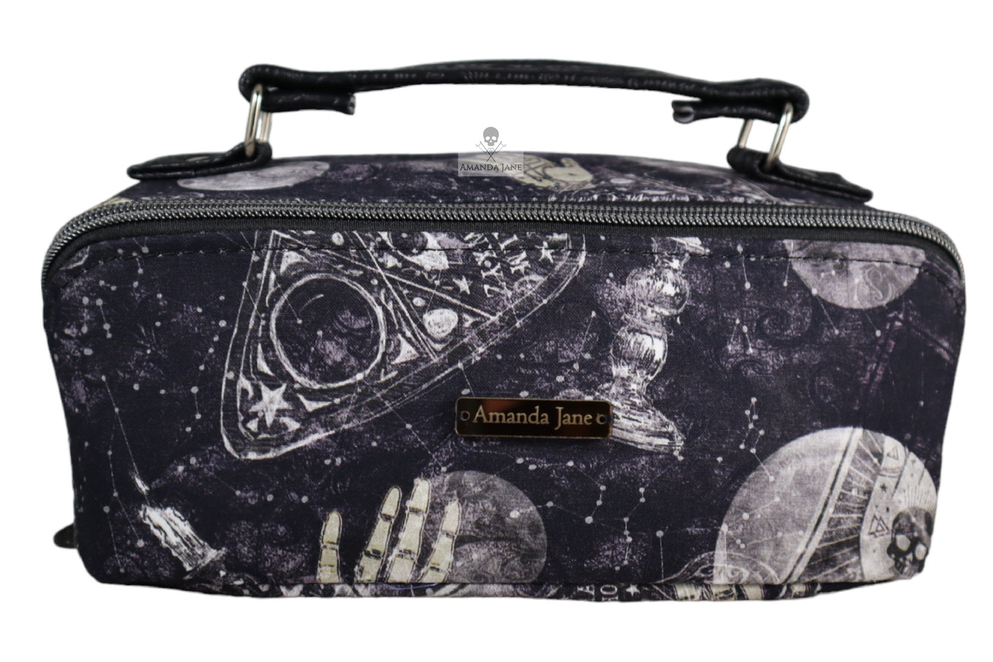 Handcrafted pouch make up toiletry bag witchy Ouija board
