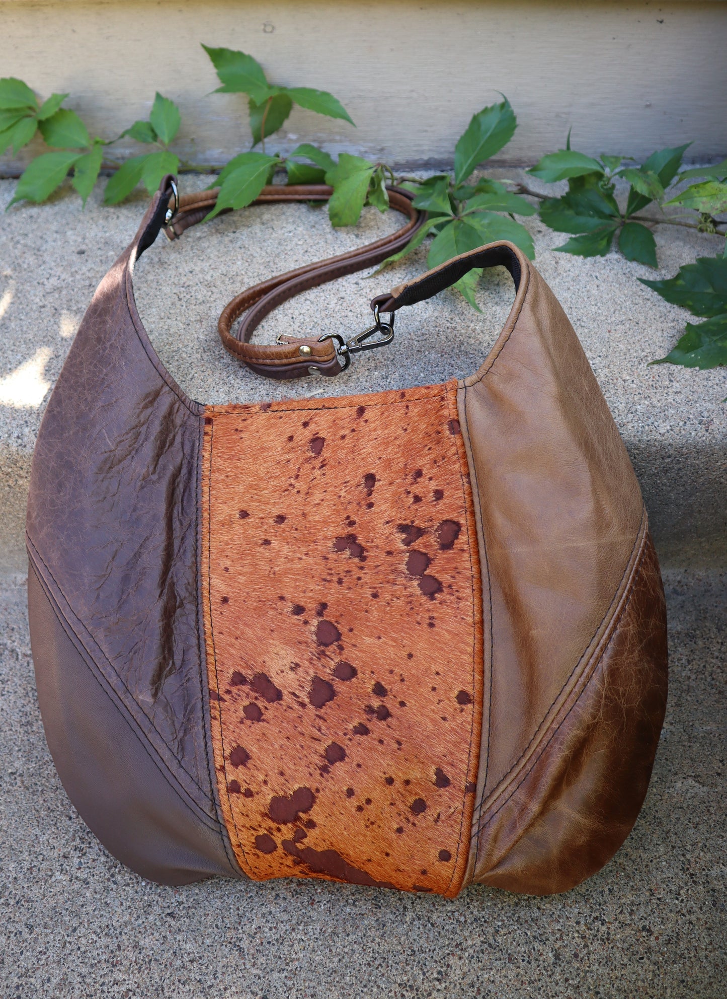 Handcrafted purse shoulder purse reclaimed leather