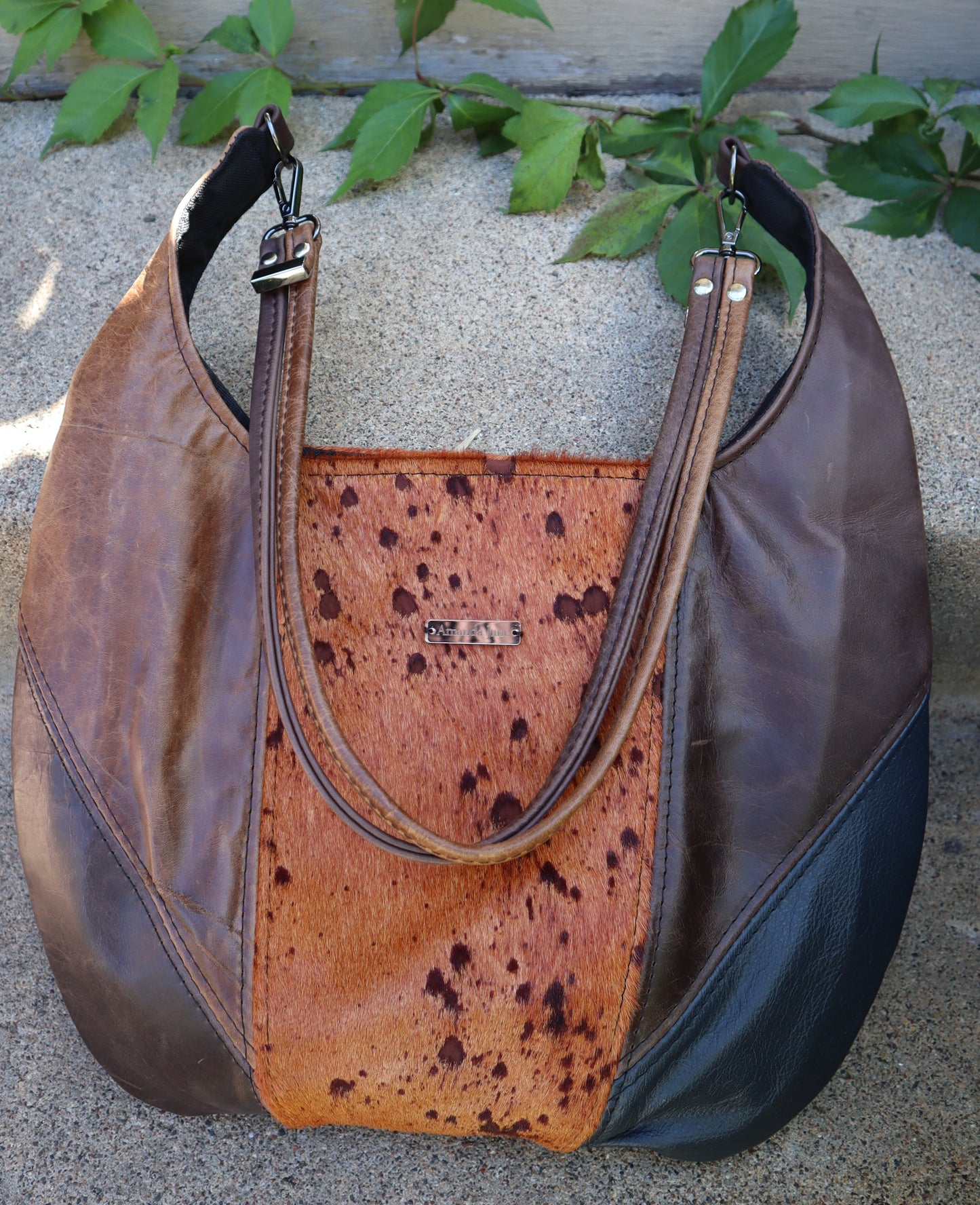 Handcrafted purse shoulder purse reclaimed leather