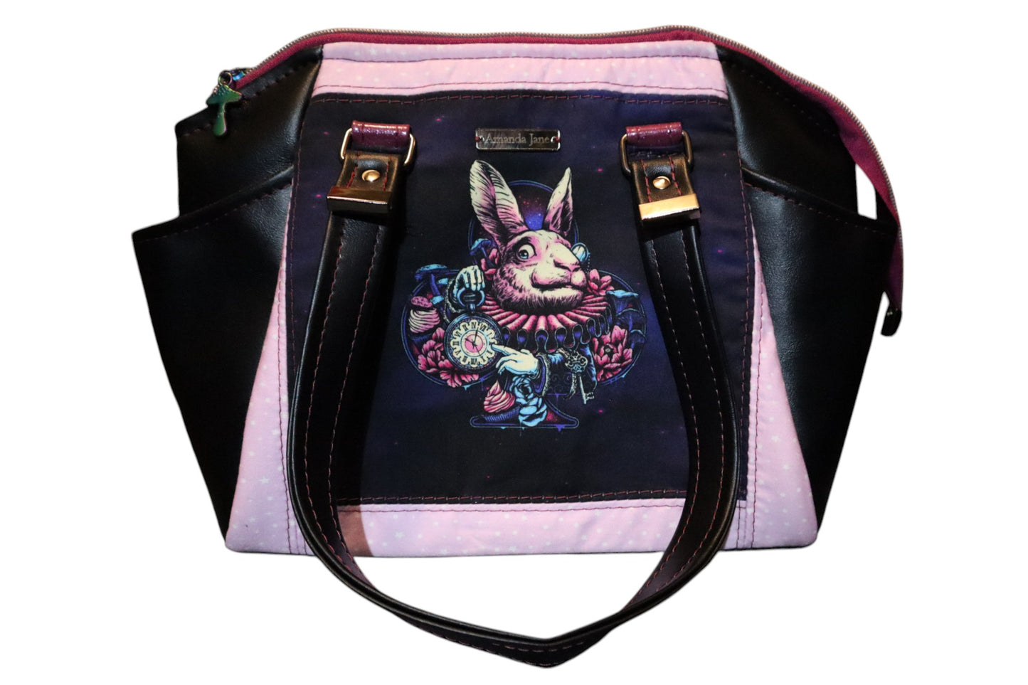 Handcrafted purse bag handbag White Rabbit