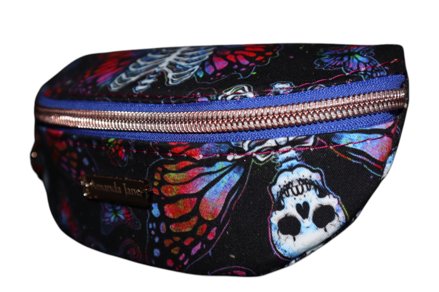 Handcrafted sunglasses case skeleton butterfly