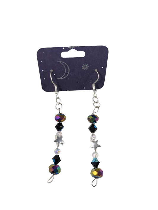 Silver star earrings by Lydia