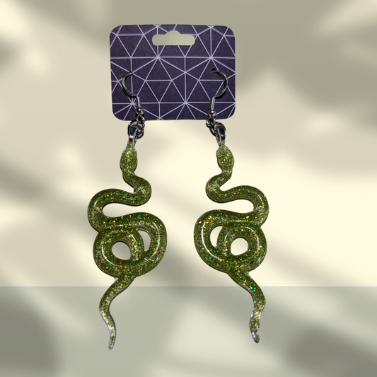Snake resin earrings