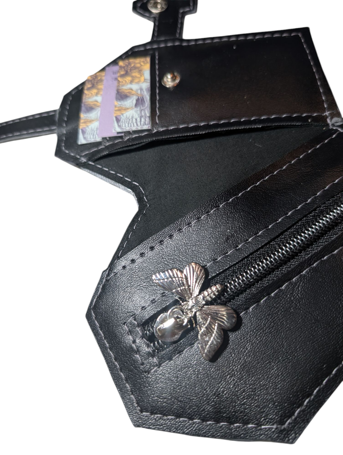 Coffin coin wallet celestial moth