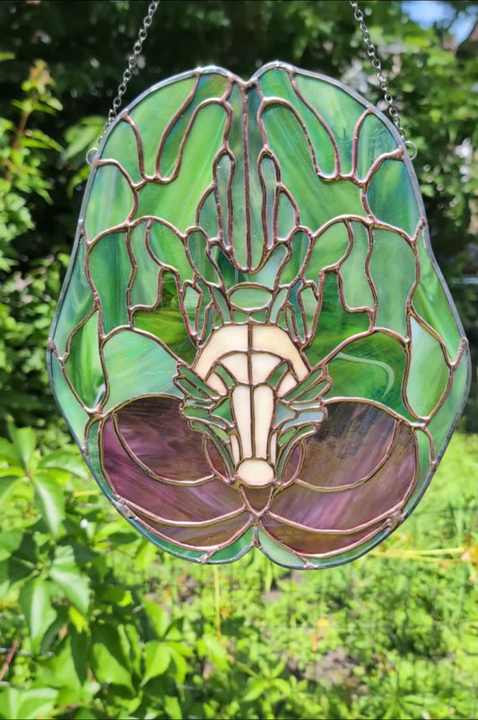 Handcrafted stained glass anatomical brain - CUSTOM LISTING