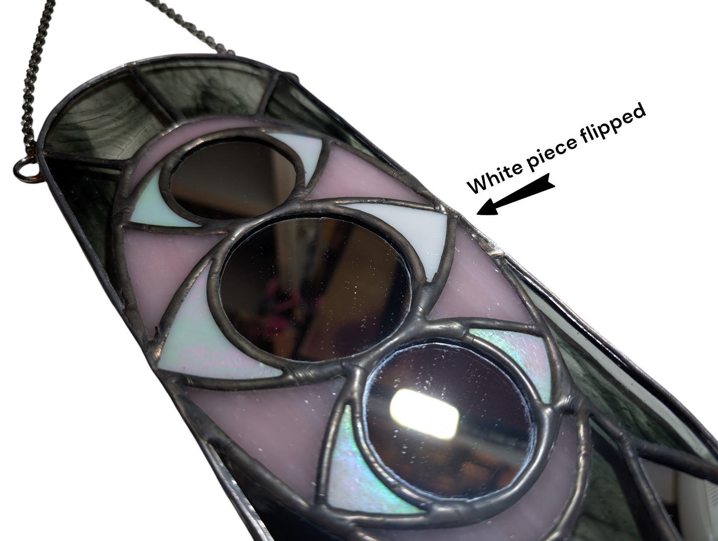 Handcrafted stained glass evil eye *discounted, please read*