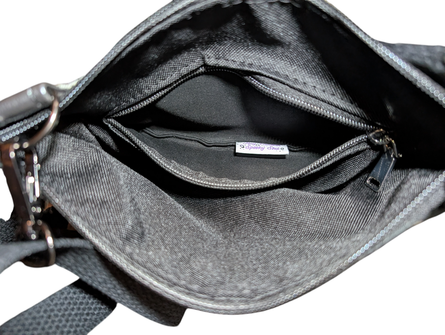 Handcrafted purse crossbody ouija black cats witchy