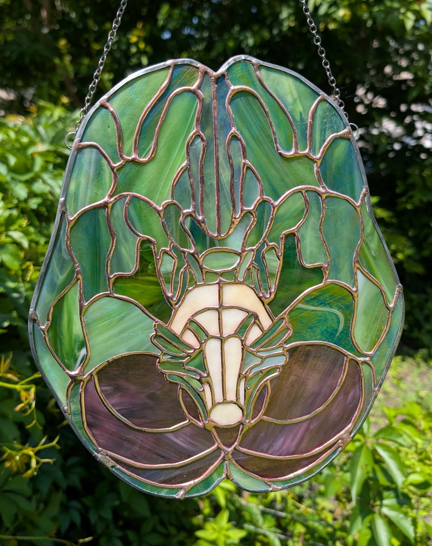 Handcrafted stained glass anatomical brain - CUSTOM LISTING