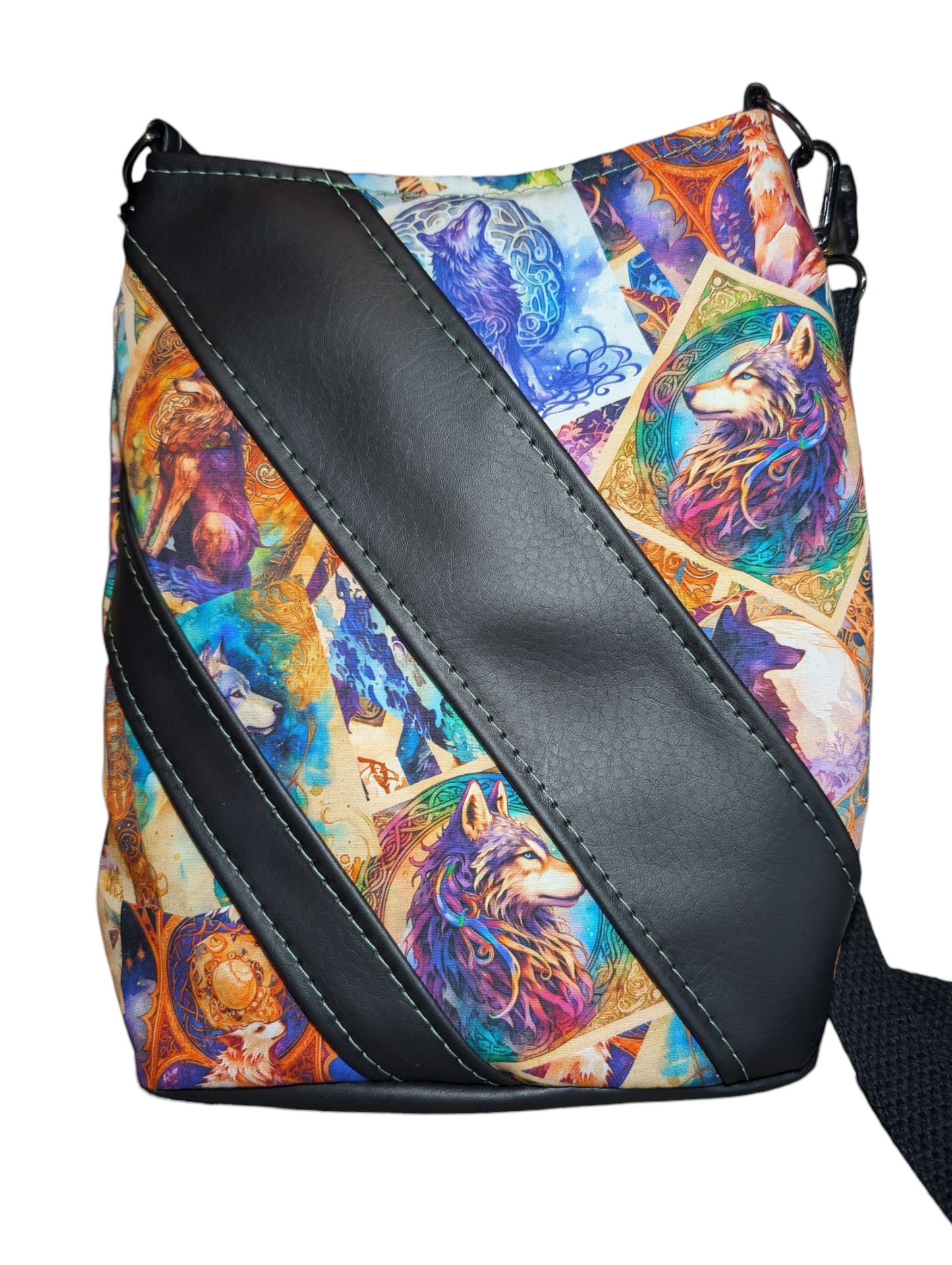 Handcrafted bag purse crossbody wolves *discounted