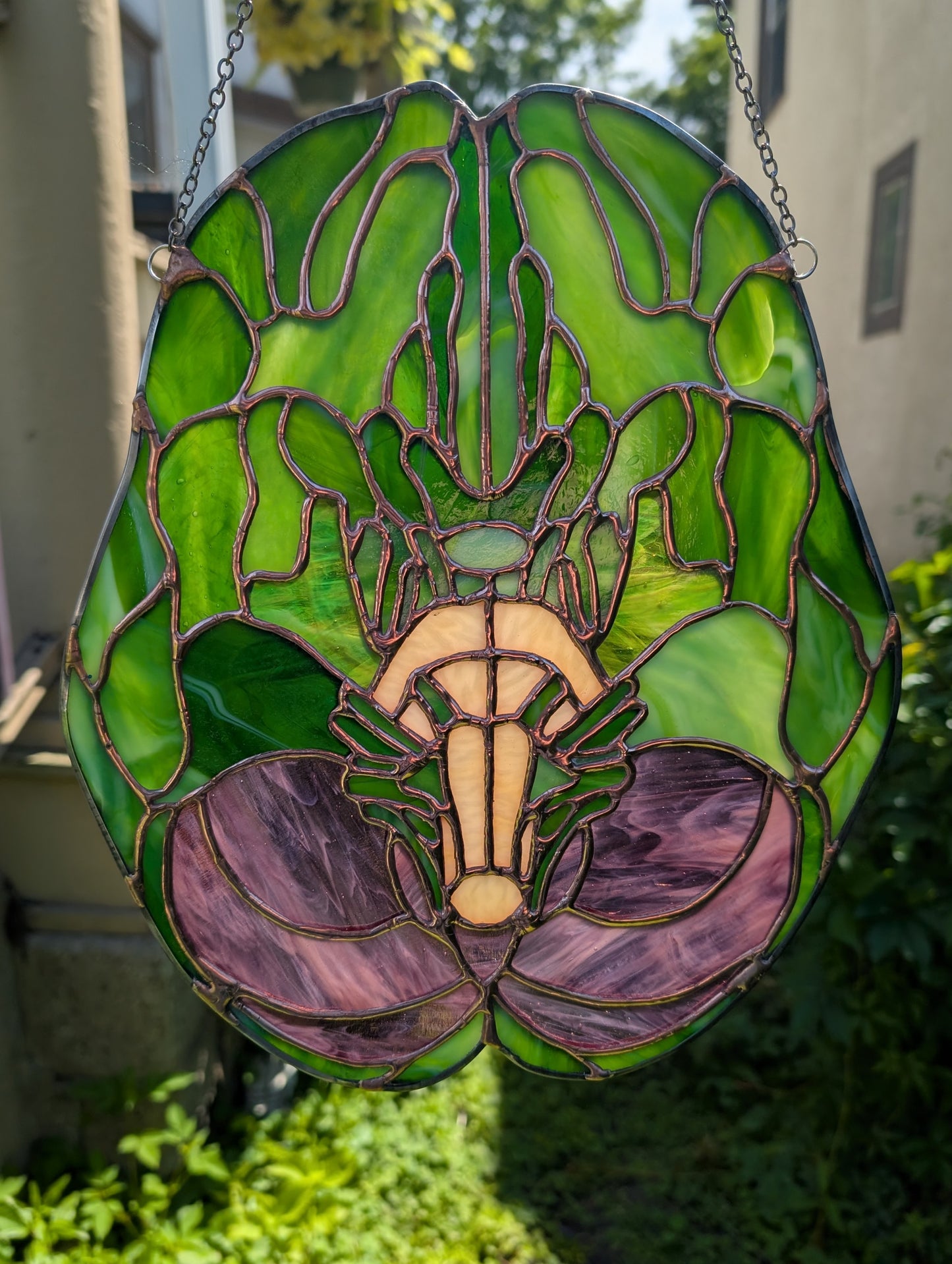 Handcrafted stained glass anatomical brain - CUSTOM LISTING