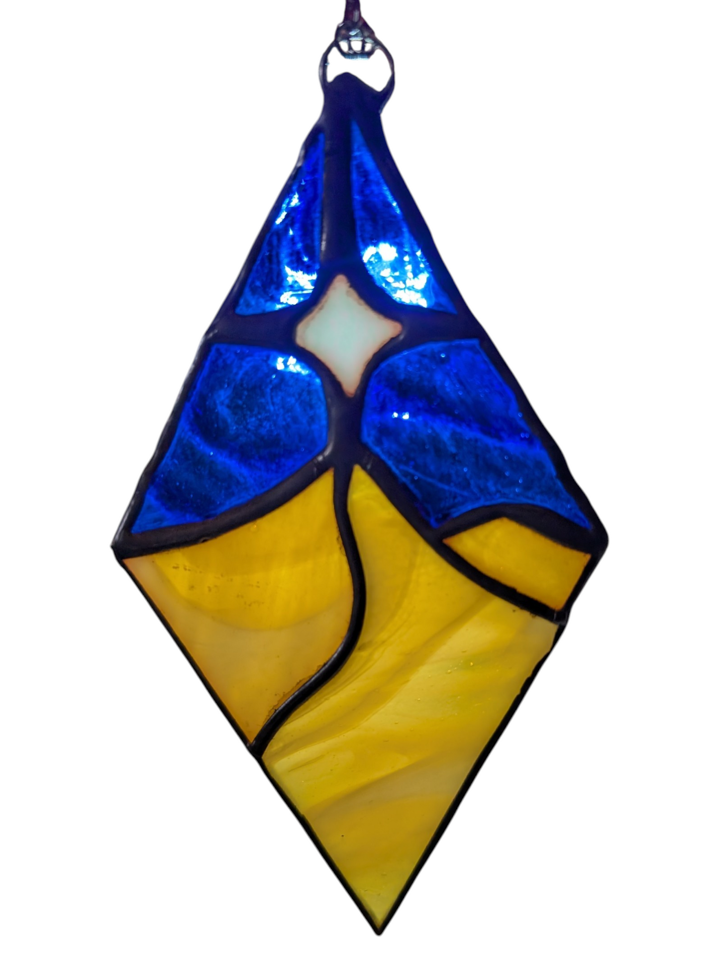 Handcrafted stained glass small desert night