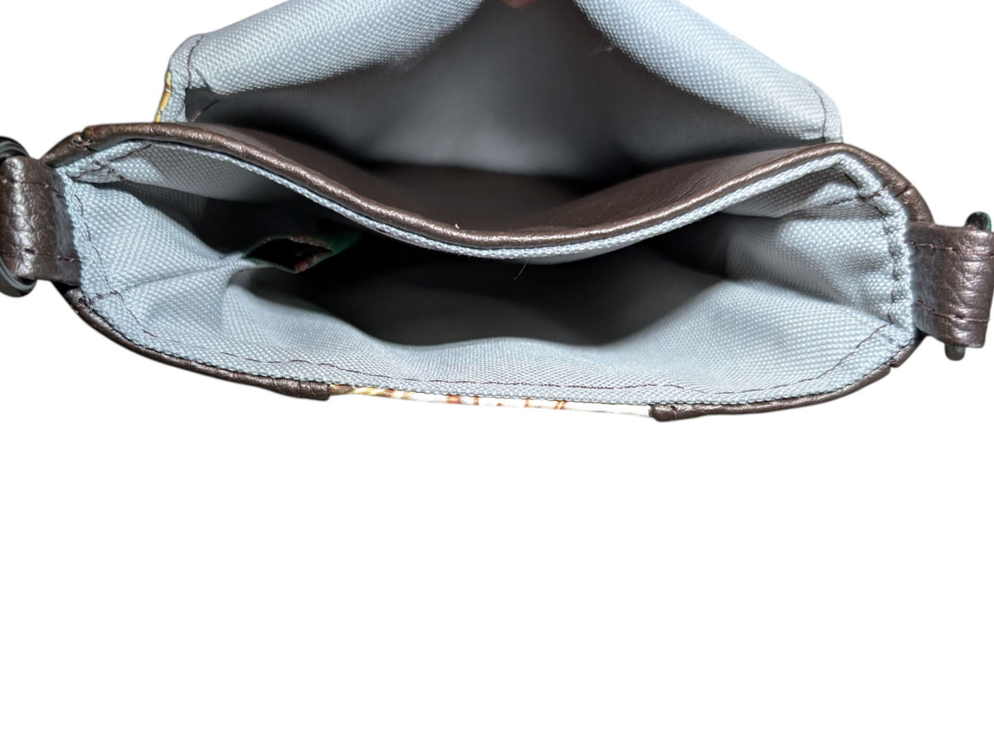 Handcrafted bag purse crossbody, built-in wallet, bees