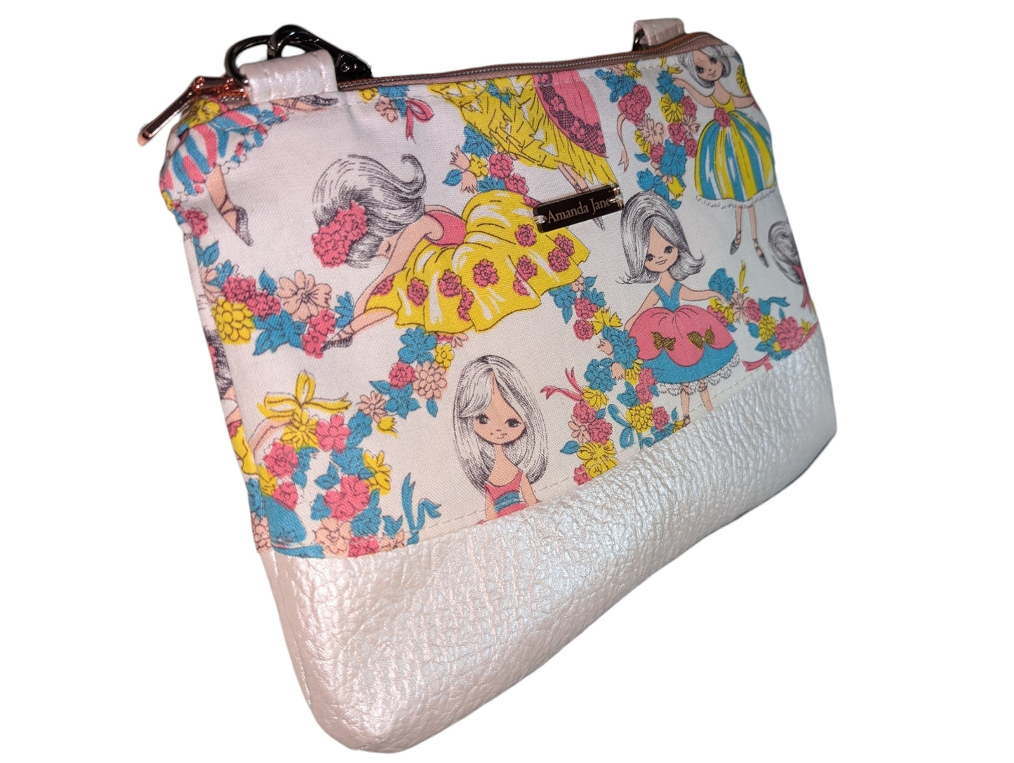 Handcrafted purse crossbody antique fabric