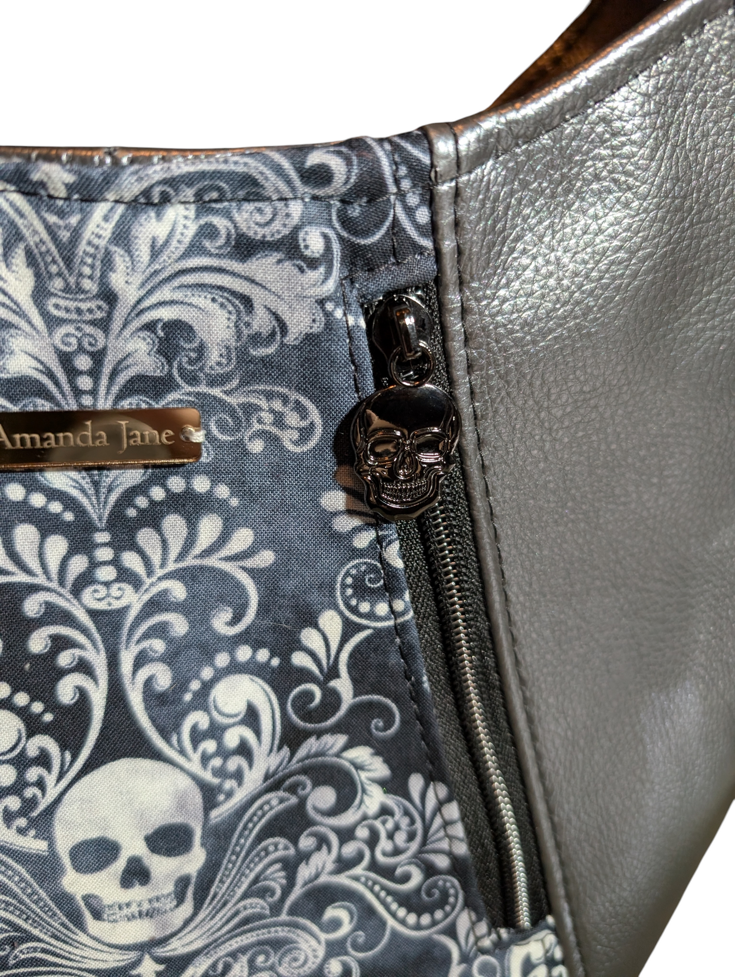 Handcrafted purse crossbody skull demask