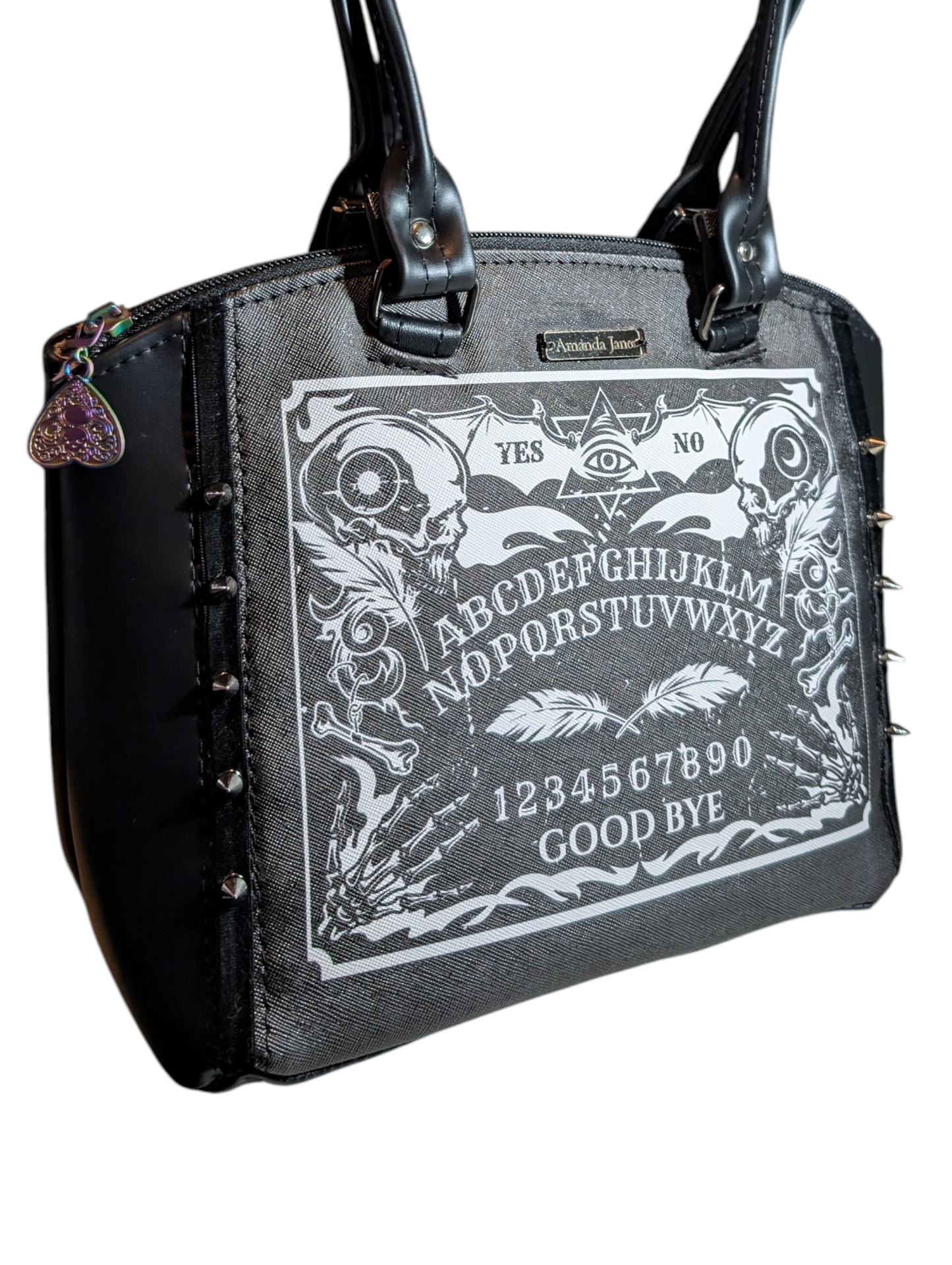 Handcrafted handbag purse bag Ouija goth girl