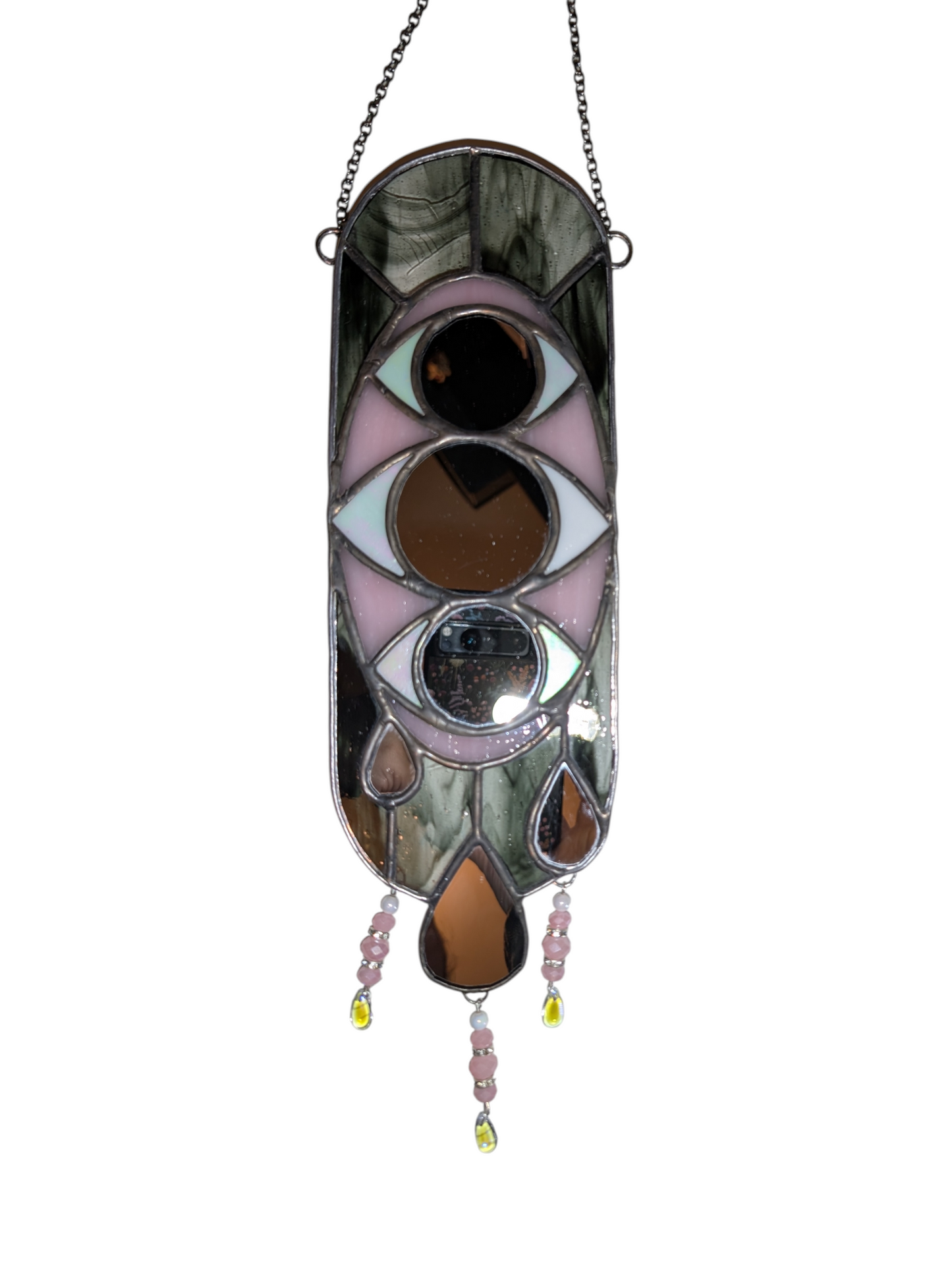 Handcrafted stained glass evil eye *discounted, please read*