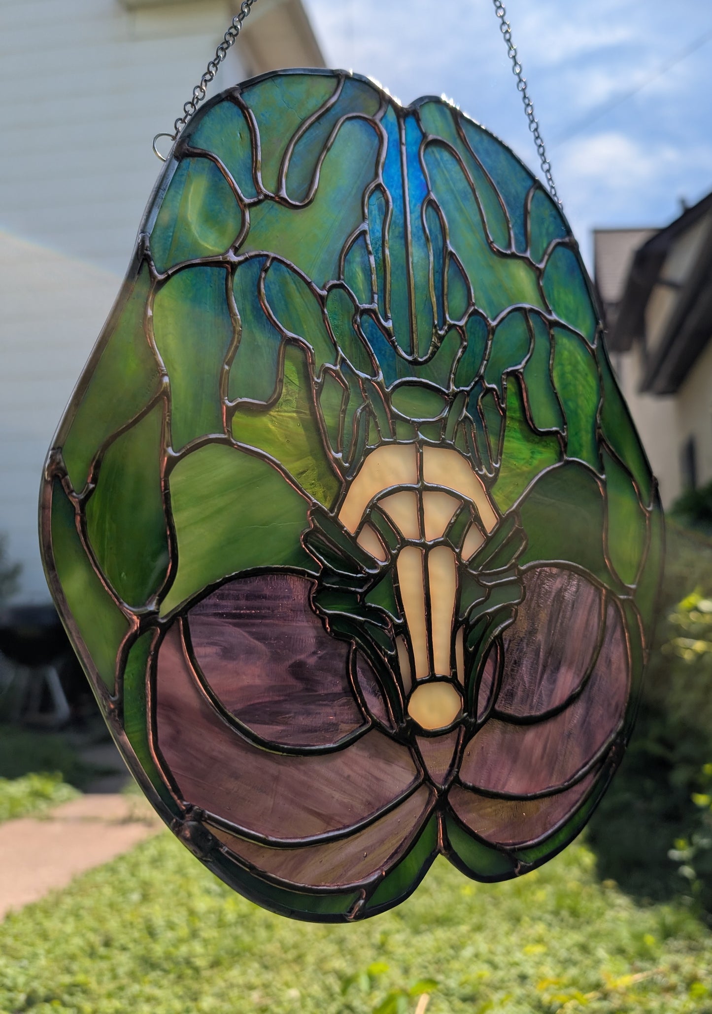 Handcrafted stained glass anatomical brain - CUSTOM LISTING