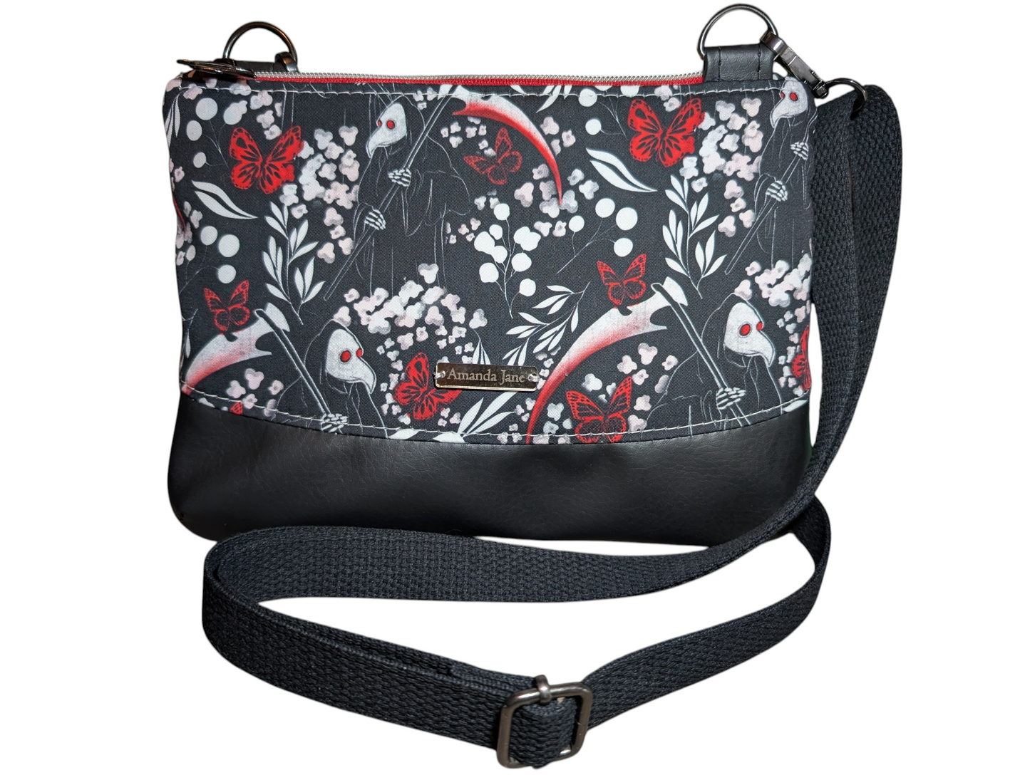 Handcrafted purse crossbody plague doctor