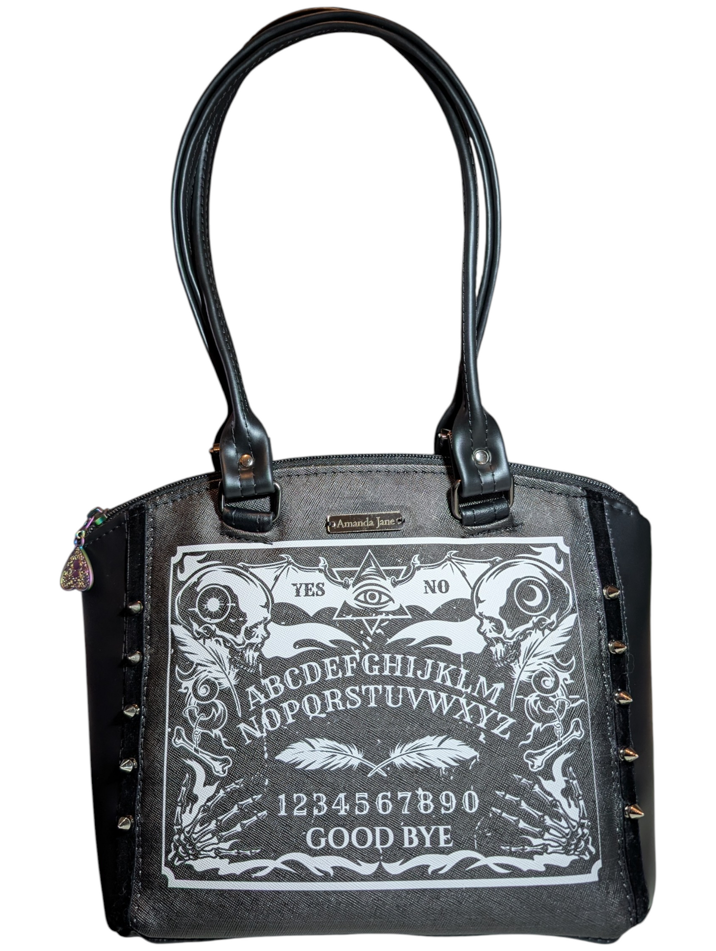 Handcrafted handbag purse bag Ouija goth girl