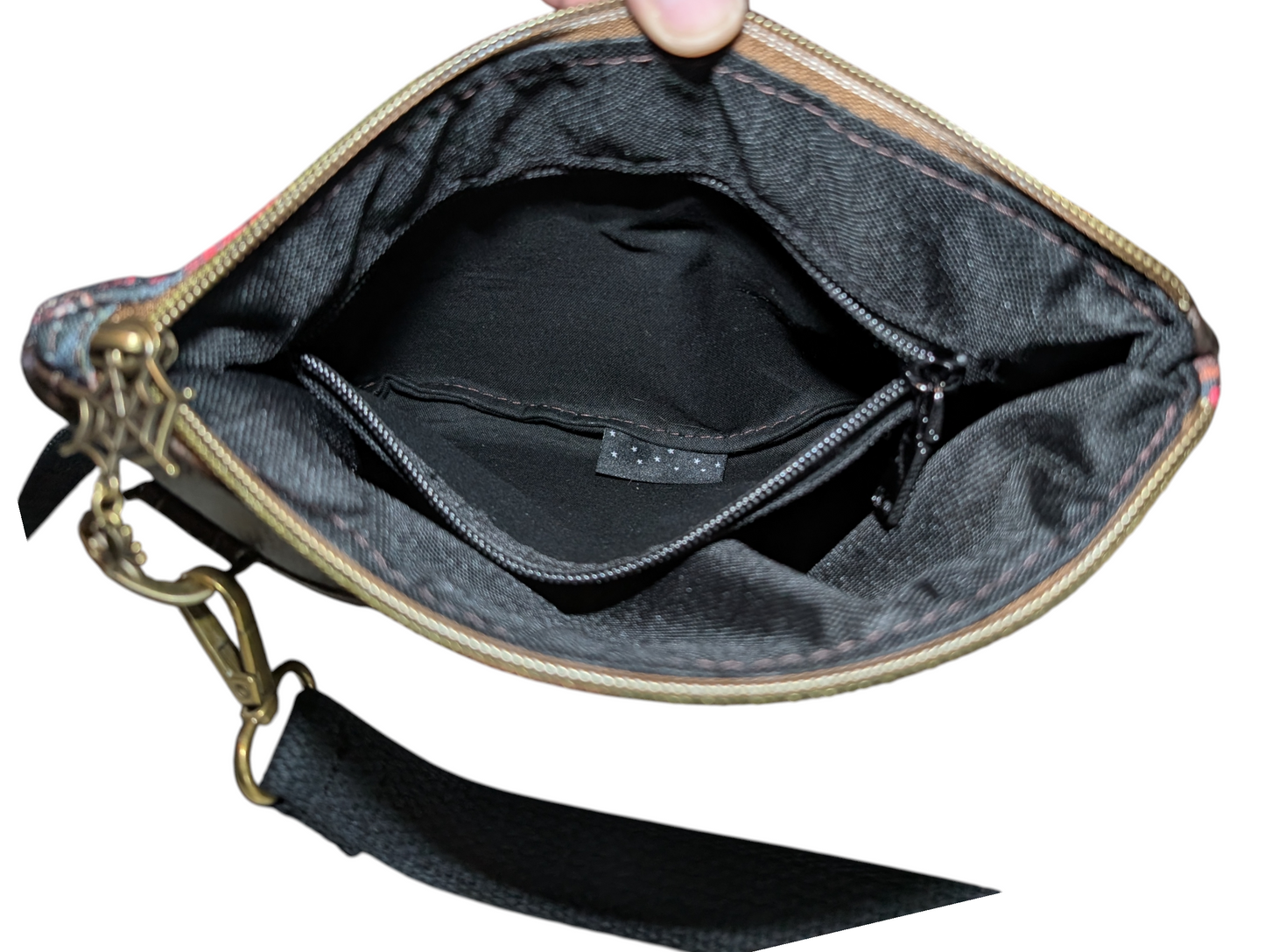 Handcrafted crossbody purse bag snakes, moths, spiders