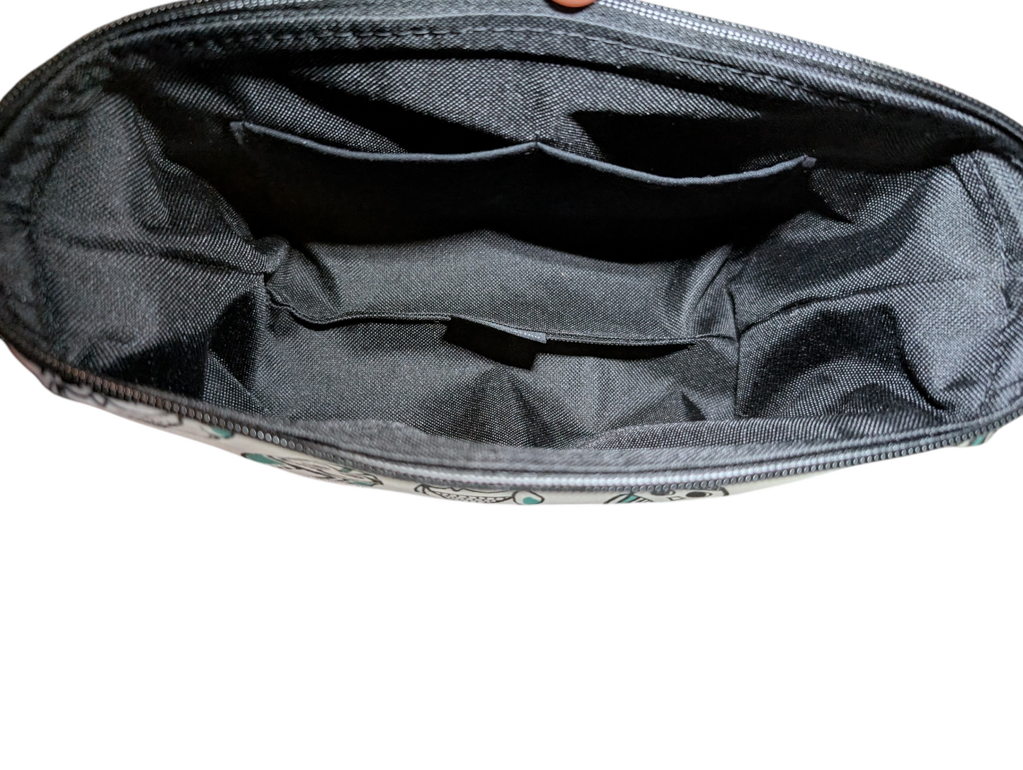 Handcrafted pouch make up toiletry bag owls