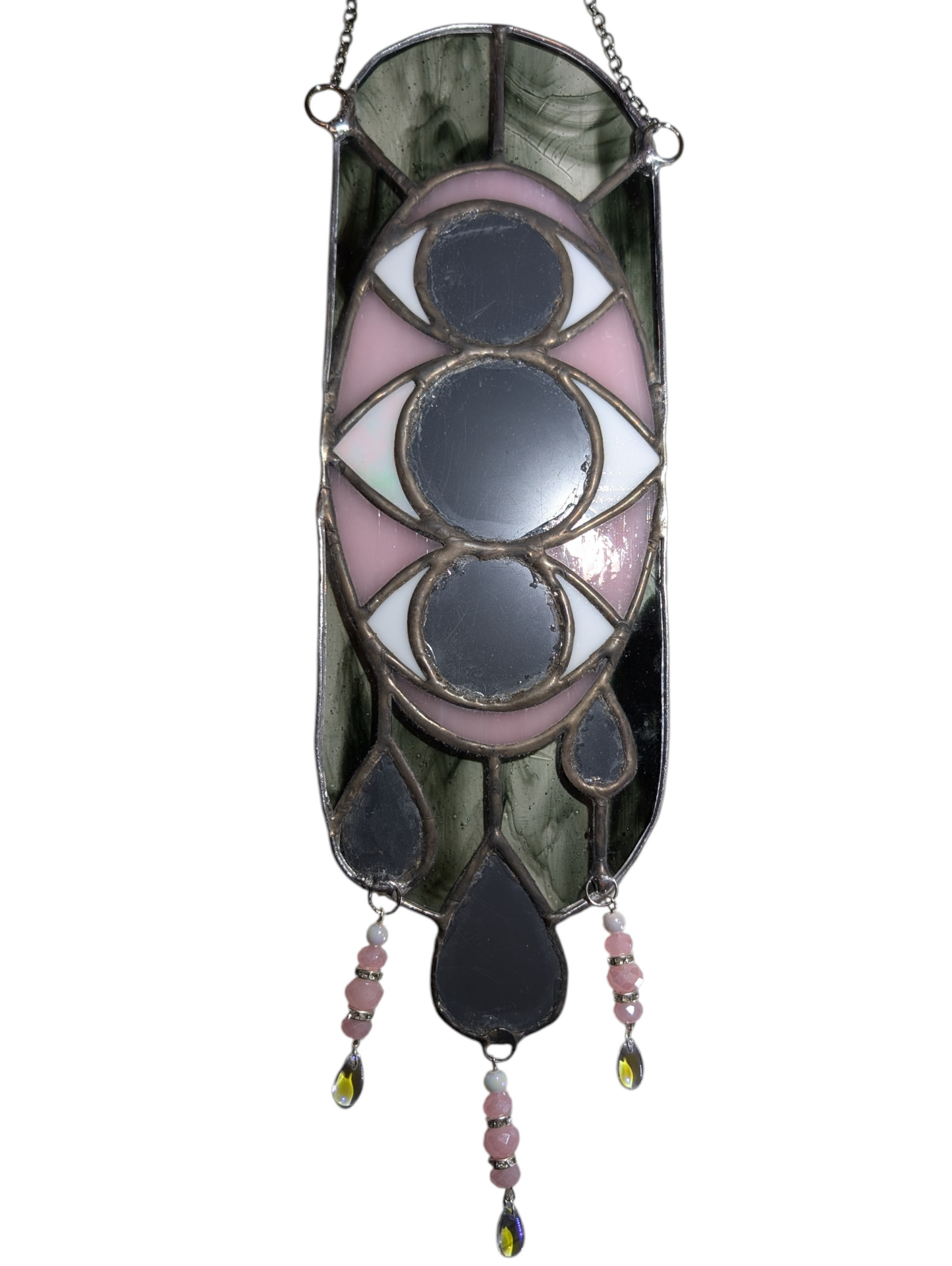 Handcrafted stained glass evil eye *discounted, please read*