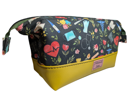 Handcrafted pouch make up toiletry bag healthcare