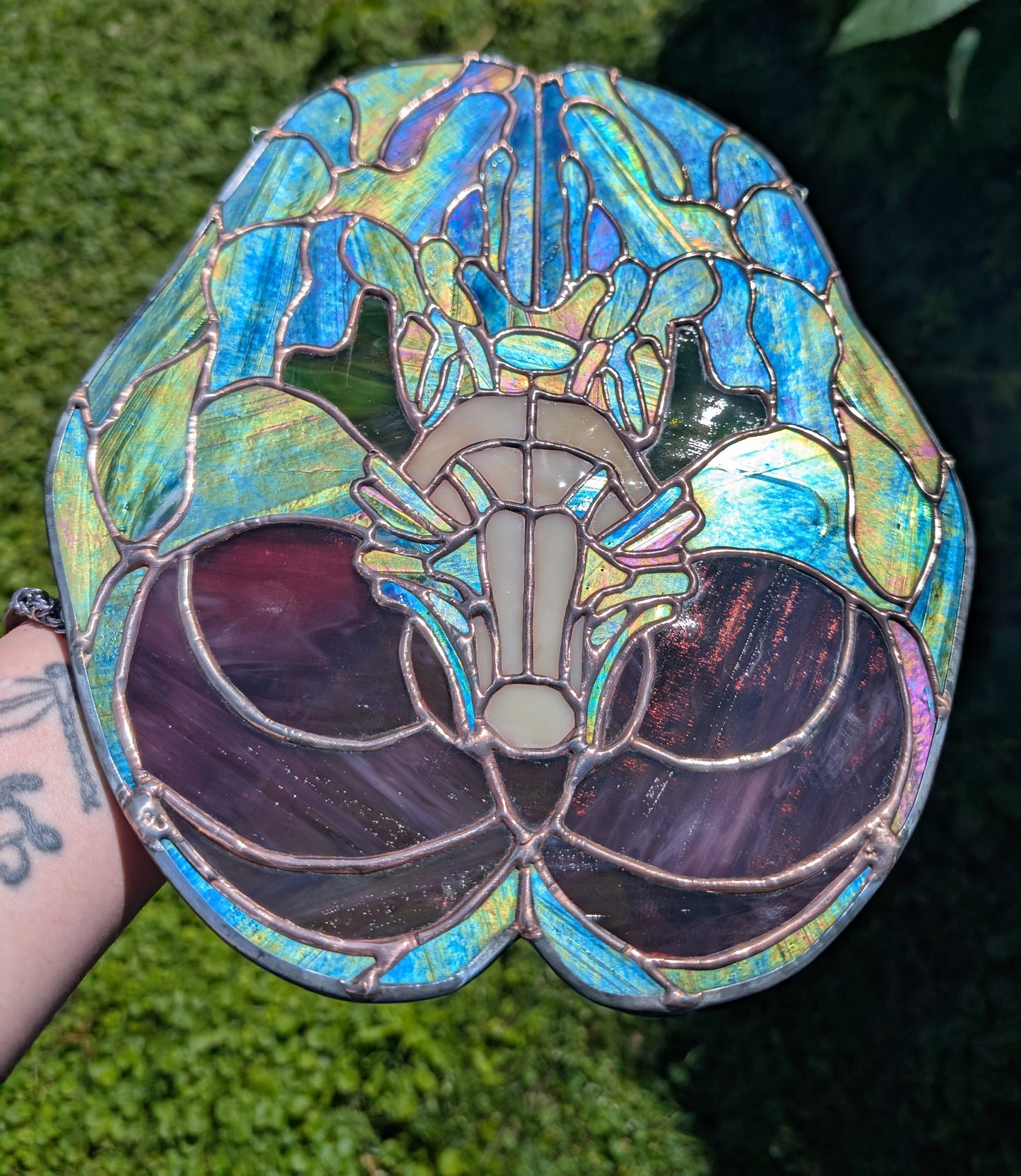 Handcrafted stained glass anatomical brain - CUSTOM LISTING