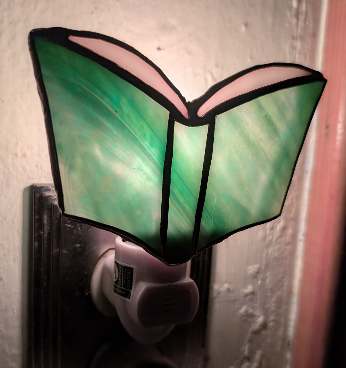 Stained glass sun catcher night light book