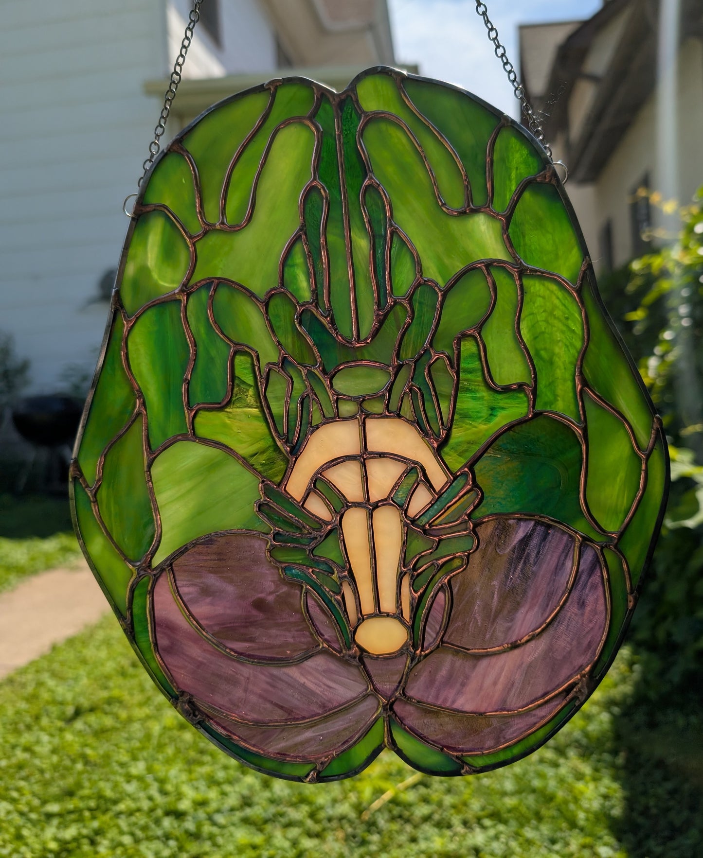 Handcrafted stained glass anatomical brain - CUSTOM LISTING