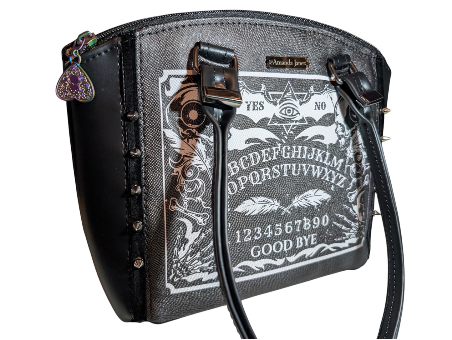 Handcrafted handbag purse bag Ouija goth girl