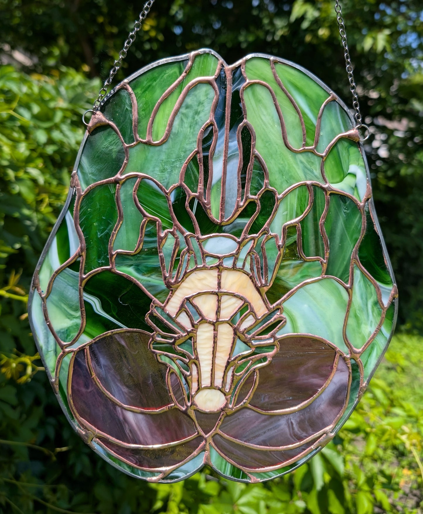 Handcrafted stained glass anatomical brain - CUSTOM LISTING
